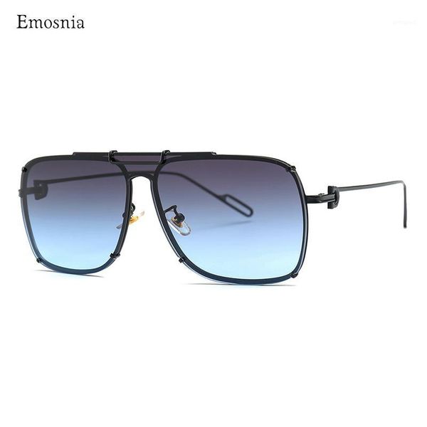 

sunglasses 2021 oversized one piece women men pilot goggle sun glasses gradient len metal eyewear oculos lunette de sol feminino1, White;black