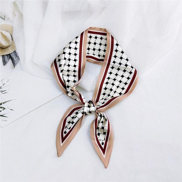 

design dot and striped skinny scarf women bag silk head scarf wrist towel for ladies head band, Blue;gray