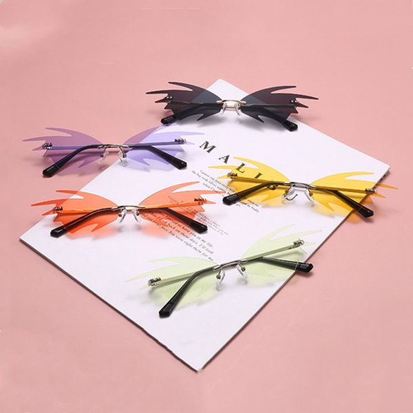 

vintage sunglasses fashion dragonfly steampunk rimless women men driver goggles gradient clear lens glasses