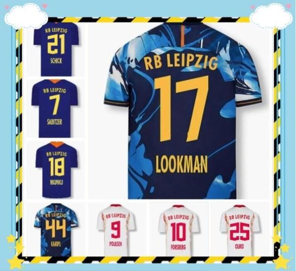 

20 21 rbl soccer jerseys home rasenballsport werner camiseta forsberg maillot 20/21 halstenberg sabitzer football shirts football uniforms, Black;yellow