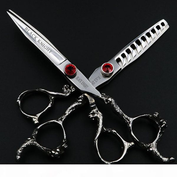 

6 inch professional hairdressing scissors set cutting+thinning hair scissors barber shears personality 10 30teeth