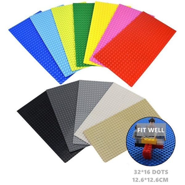 

16x32 classic base plates plastic bricks baseplates suitable city classic dimension building blocks construction toys 1632 dots sqcbql