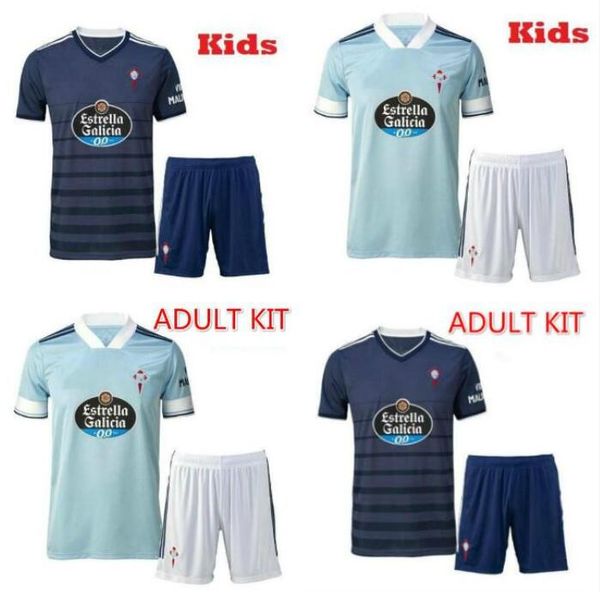 

kids kit 20 21 celta vigo soccer jersey away iago aspas s.gomez iago aspas sisto camiseta de futbol uniforms football shirts, Black;yellow