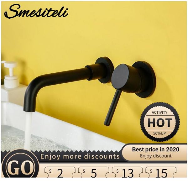 

bathroom \bsink basin faucet bath mixer tap wall mount brass matt black with single handle cold water white rose wmtxxw