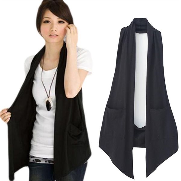 

new spring 2021 womens all match slim black colete vest women casual waistcoat vests ladies fashion clothing plus size m 4xl, Black;white