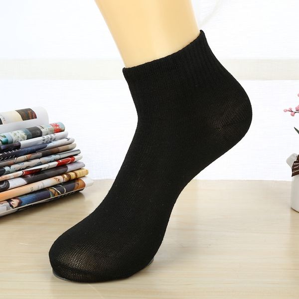 

godu0 spring and summer new solid color medium medium s8jt2 cotton business men's tube men's cotton socks socks, Black