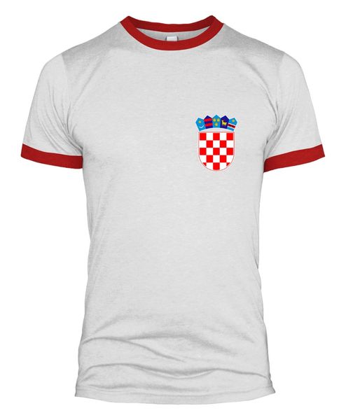 

хорошее качество мужчина o-образного вырез повседневных печатей tshirt хорватской ретро footballer футболка kit знак футболка бизнес спорт т