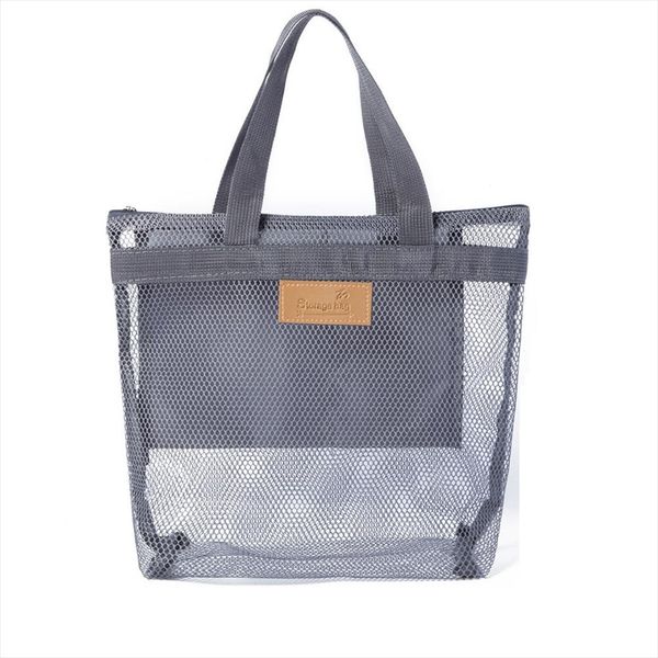 

portable mesh large cosmetic makeup bag womens travel toiletry bags organizer casual wash beauty case tote makeup pouch neceser