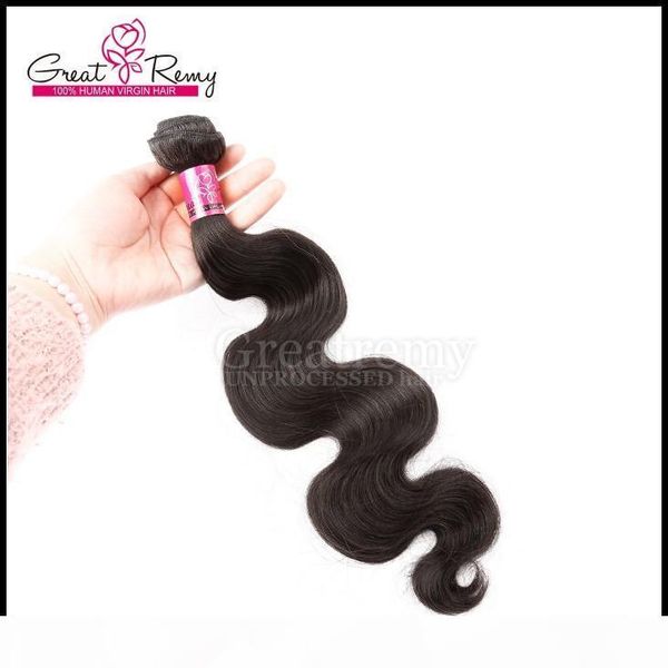 

greatremy wholesale 3pcs lot natural color indian hair weft dyeable indian human hair body wave unprocessed hair weave bundles, Black
