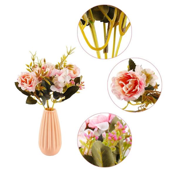 

fengrise 1 bundle шелковый пион искусственный цветок букет поддельный цветок флорес свадьба домашнее украшение искусственные розы цветы bbya