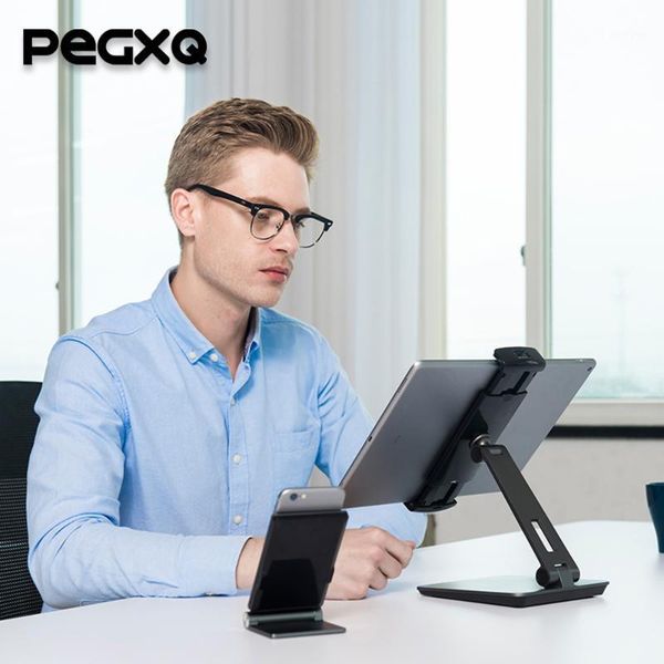 

tablet pc stands 4.7-13 inch aluminum alloy lazy foldable stand holder for rotating live office desk support phone heighten stand1