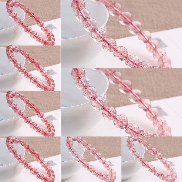 

3x3ns selling crystal 7a pigeon blood xtpbv strawberry bracelet rose net body red strawberry strawberryred girl bracelet, Golden;silver