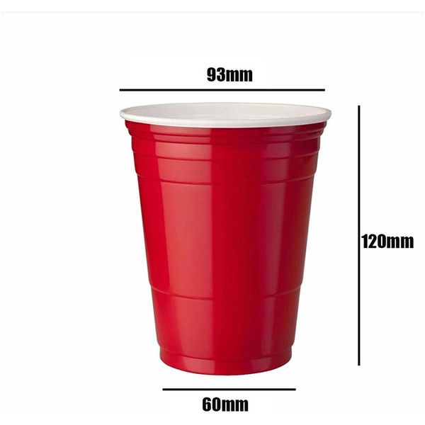 

10 шт. установленная вечеринка кубок бар ресторан поставляет предметы домашнего хозяйства для домашних животных 450 мл красный одноразовый п