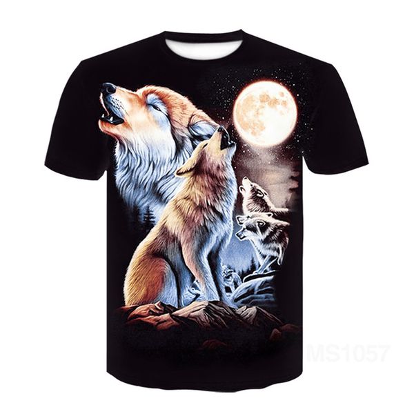 

new wolf style 3d black new trend 3d print shirts humor hippie comics men clothing