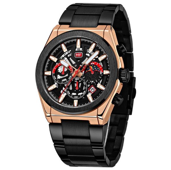 

men quartz watches luxury fashion timed movement watches stainless steel quartz watches relogio masculino brand luxury, Slivery;brown