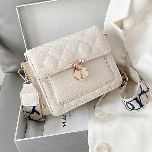 

new unique bag french design retro rhombic square bag & elegant shoulder messenger width 22cm