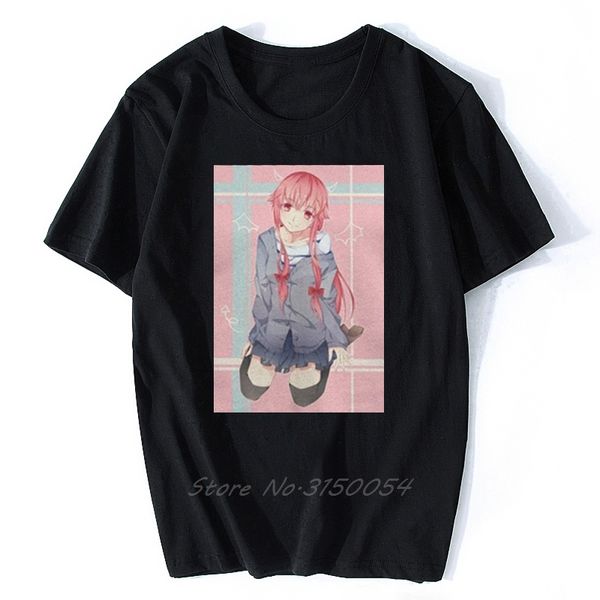 

sport men mirai nikki t shirt gasai yuno anime manga future dairy comic yandere tshirt men cotton short sleeve tees print t-shirt