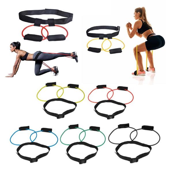 

booty band workout fitness resistance belt tube bugluteus trainer toner