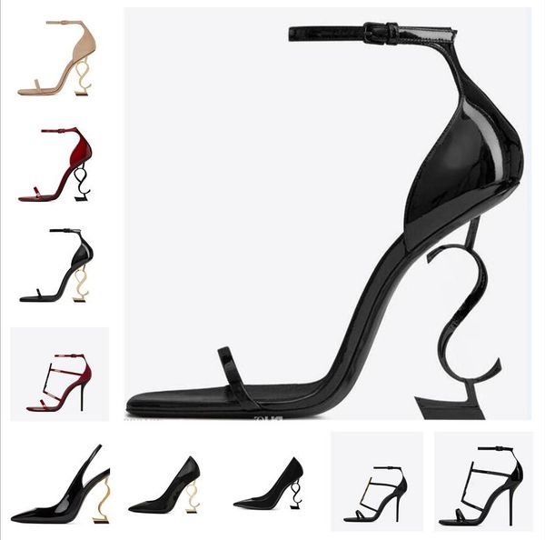 

fashion designer dress shoes tribute sandals ladies high heels exquisite and comfortable strap women letters short boots leather material si, Black