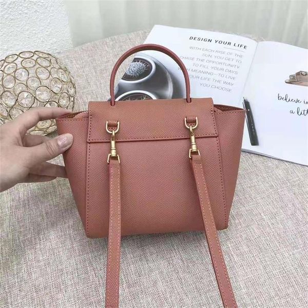 

2021 new cowhide handbag all-match korean version of rhombic grid atmosphere chain one-shoulder portable messenger bag