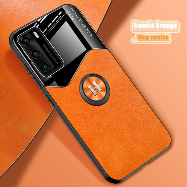 

for honor 9x phone case ring magnetic luxury leather huawei p40 p30 lite nova 4 5i 6 7 7i se pro cover funda