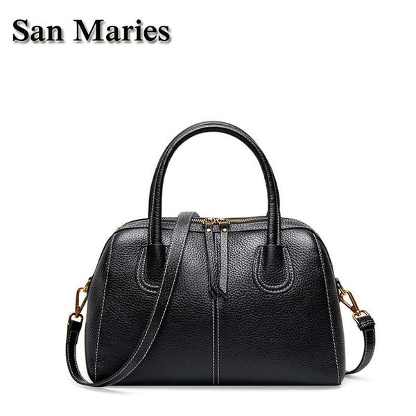 

san maries genuine leather women shoulder bags 2020 new leisure trendy ladies crossbody bag for women leather handbag