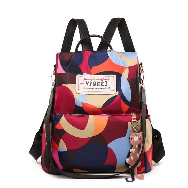 

2020 new womens backpack nylon zipper street shoulder bag casual backpack m180117