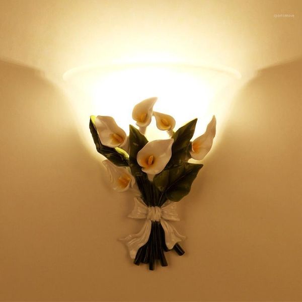 

wall lamp novelty led lamps fairy flower sconces e27 lights living room bedroom corridor stairs aisle home decoration1