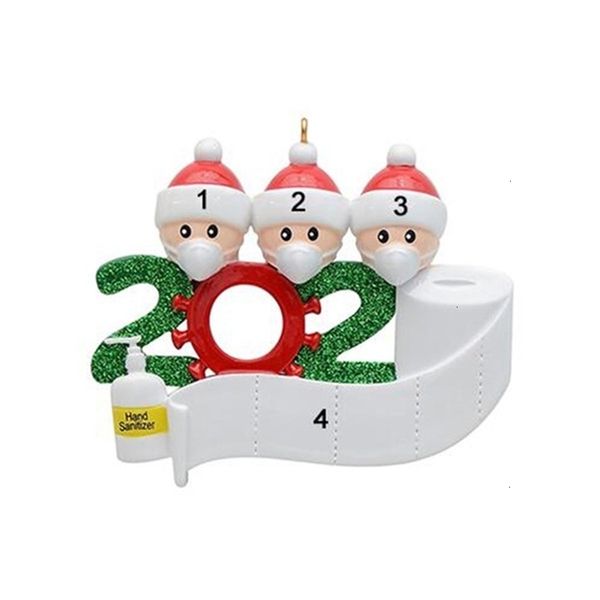 

s60vchristmas decoration stock quarantine us 2020 birthdays party gift product personalized family of 4 ornament pandemi