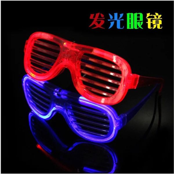 

2021 new night eyewear fashion led glasses luminous party decorative lighting classic bright light festival gift 5bsl, White;black
