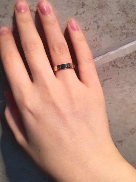 

luxurys design rose gold and stainless steel rings, Silver