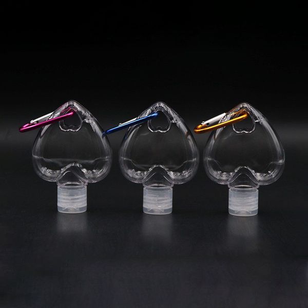 

50ml love hook hand sanitizer bottle fashion empty refillable strong sealing key buckle for household 1 6ly g2
