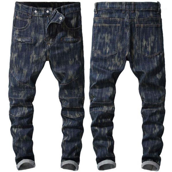 

men skinny jeans slim fit pant denim pant long casual men jeans long trouser1, Blue