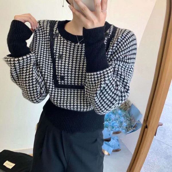 

goddess 2021 fine clothes foreign female sweater new glcx, White;black