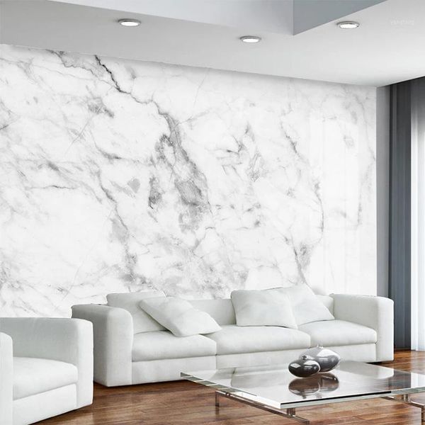 

custom mural wallpaper modern simple high-end lvory white marble wall paper living room background wall decor papel de parede 3d1