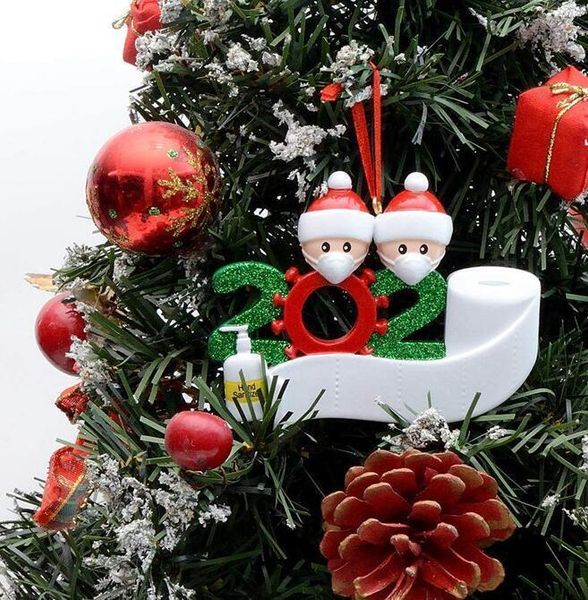

factoryh6e62020 family decoration quarantine christmas gift pendent tree of ornament with resin mask hand sanitized gga3682s71z