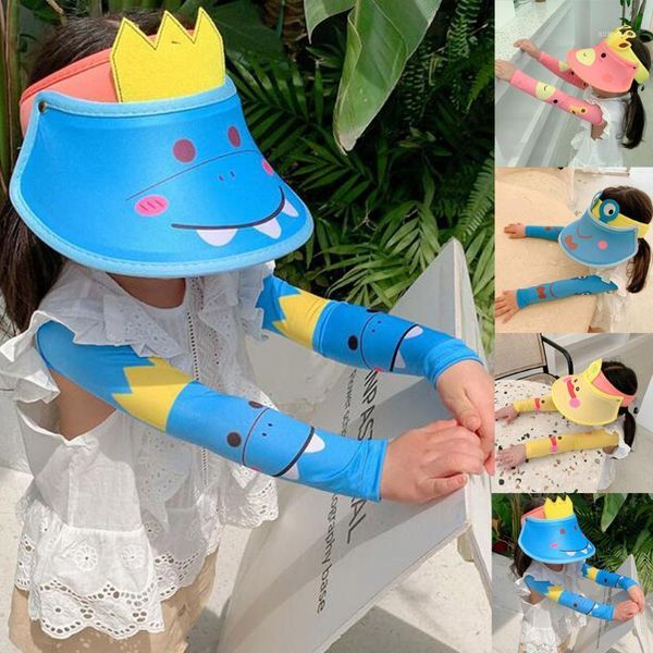 

sun hats for kids sunhat fashion child summer sleeve suit beach sun hat children's clothing hat #c1, Blue;gray