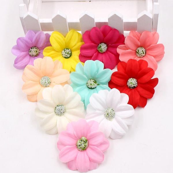 

10pcs/lot artificial flowers daisy sunflower for wedding home decoration diy garland scrapbooking handmade bbyebw