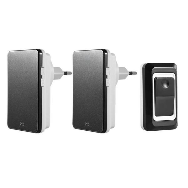 

wireless doorbell portable wirless digital cordless door-bell kit waterproof 1000ft/ 300m range with plug-in receivers