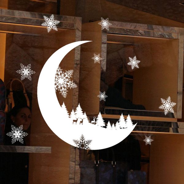 

newsticker wall electrostatic window stickers glass diy snow month home decal christmas decoration new year wallpaper #m2 6
