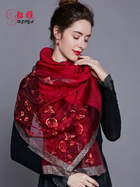 

scarves women can wear spring autumn thin mulberry silk embroidered scarves, winter fashion cheongsam and shawls, Blue;gray