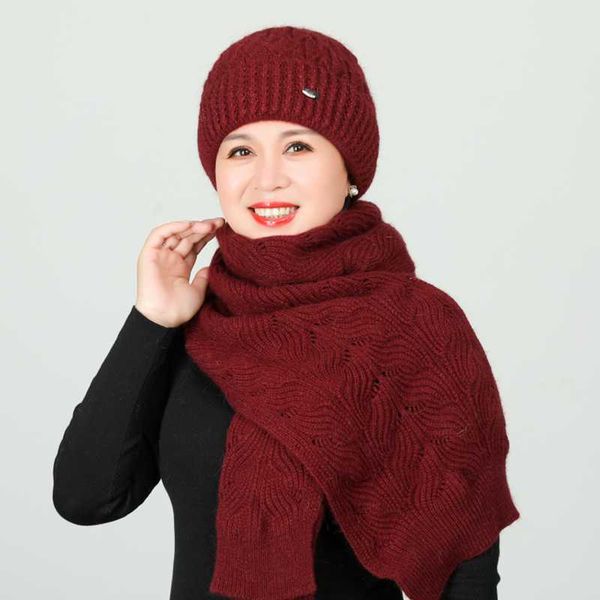 

2020 новый женщины смешанный цвет вязаные шапки с шарфом set зима теплая толстая подкладка beanie hat женский skullies snow cap шарфы костюм, Blue;gray