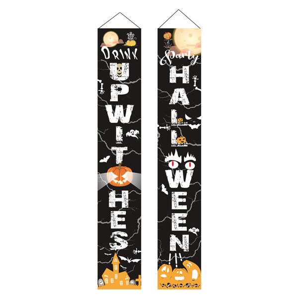 

carnival halloween toy couplet door trick or treat halloween banner home door hanging sign porch decor 10 styles