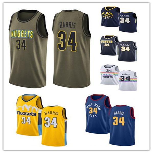 

2021 devin custom men women youth 34 harris basketball jerseys red blue jersey leave number name, Black;red