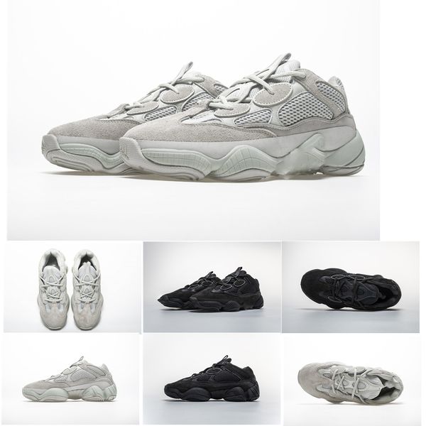 

mens kanye west 500 sneakers womens desert rat stone soft vision 3m reflective retro dad prime asia utility running shoes 10051, Black