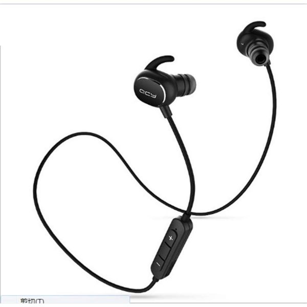 

metal qy19 sports bluetooth headset wirels magnetic inhalation ear hanging ear binaural running subofer