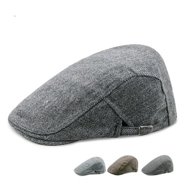 

berets 2021 spring and autumn simple retro beret fashion literary artist hat men women british wild personality octagonal, Blue;gray