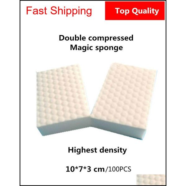 

10*7*3cm 10pcs double compressed kitchen cleaning melamine sponge magic eraser cleaning accessory supplier jllbxh insyard