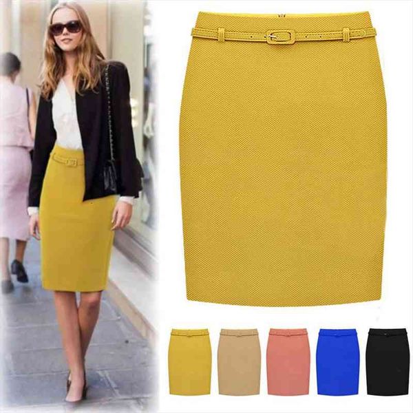

business work wear fashion women skirts long mid-calf length high waist pencil formal woman skirt  office lady skirt, Black