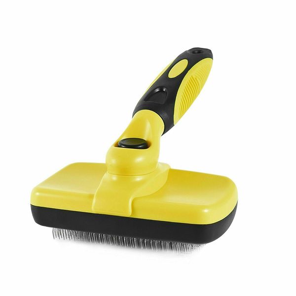 

pet grooming brush self-cleaning slicker brushes shedding tools for grooming cats and dogs with long thick hair